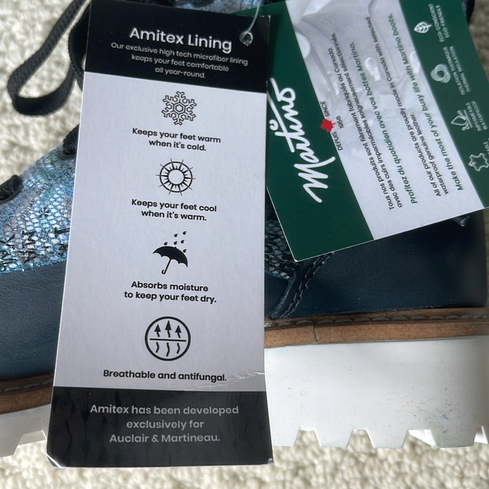 Martino NIB Women’s Nina Blue City Handmade Leather Boots Size 8 NEW - Picture 5 of 15